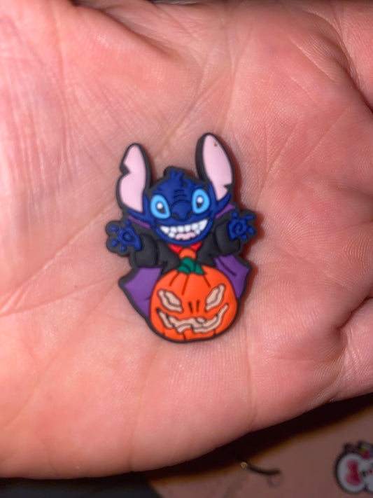 Halloween pumpkin blue alien vampire shoe charm