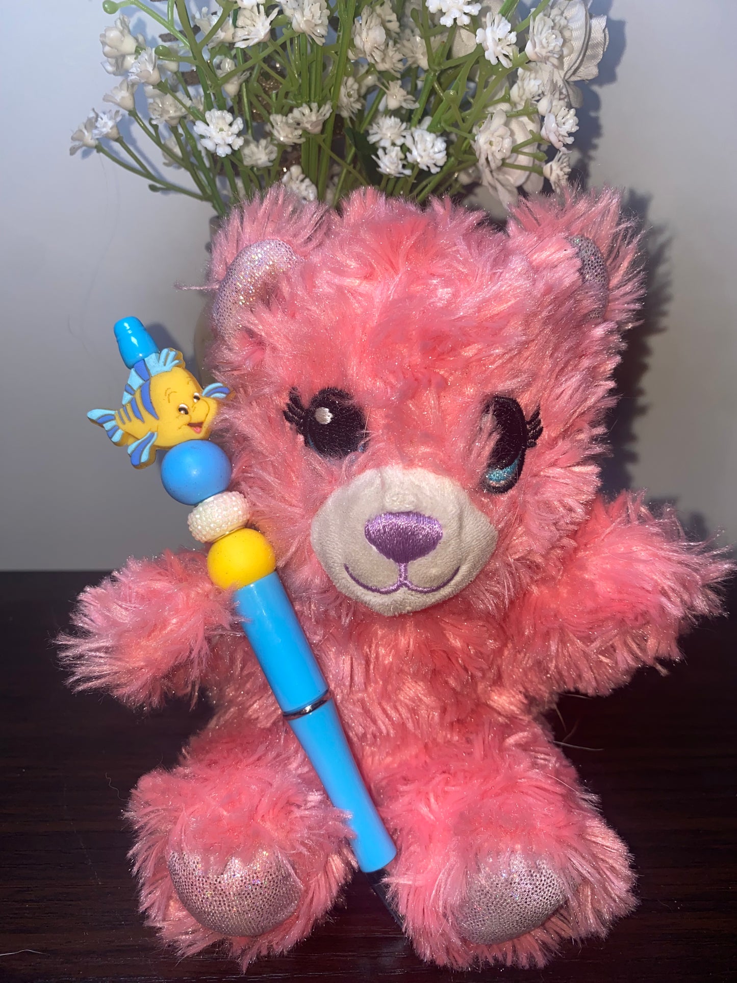 Flounder fish kid movie  beaded Pen