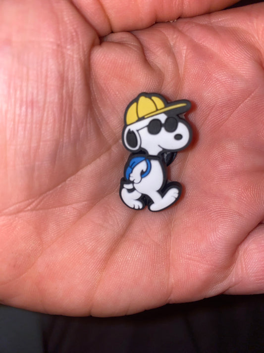 Cool pup glasses shoe charm