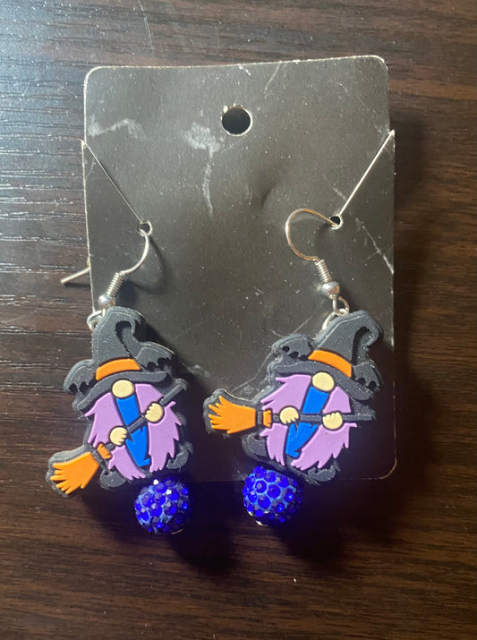 Ear rings silicone purple witch gnome