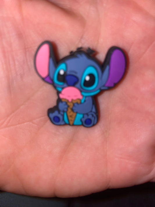 Blue alien gum shoe charm
