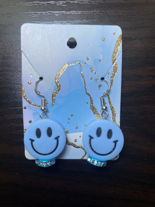 Blue smile silicone ear rings