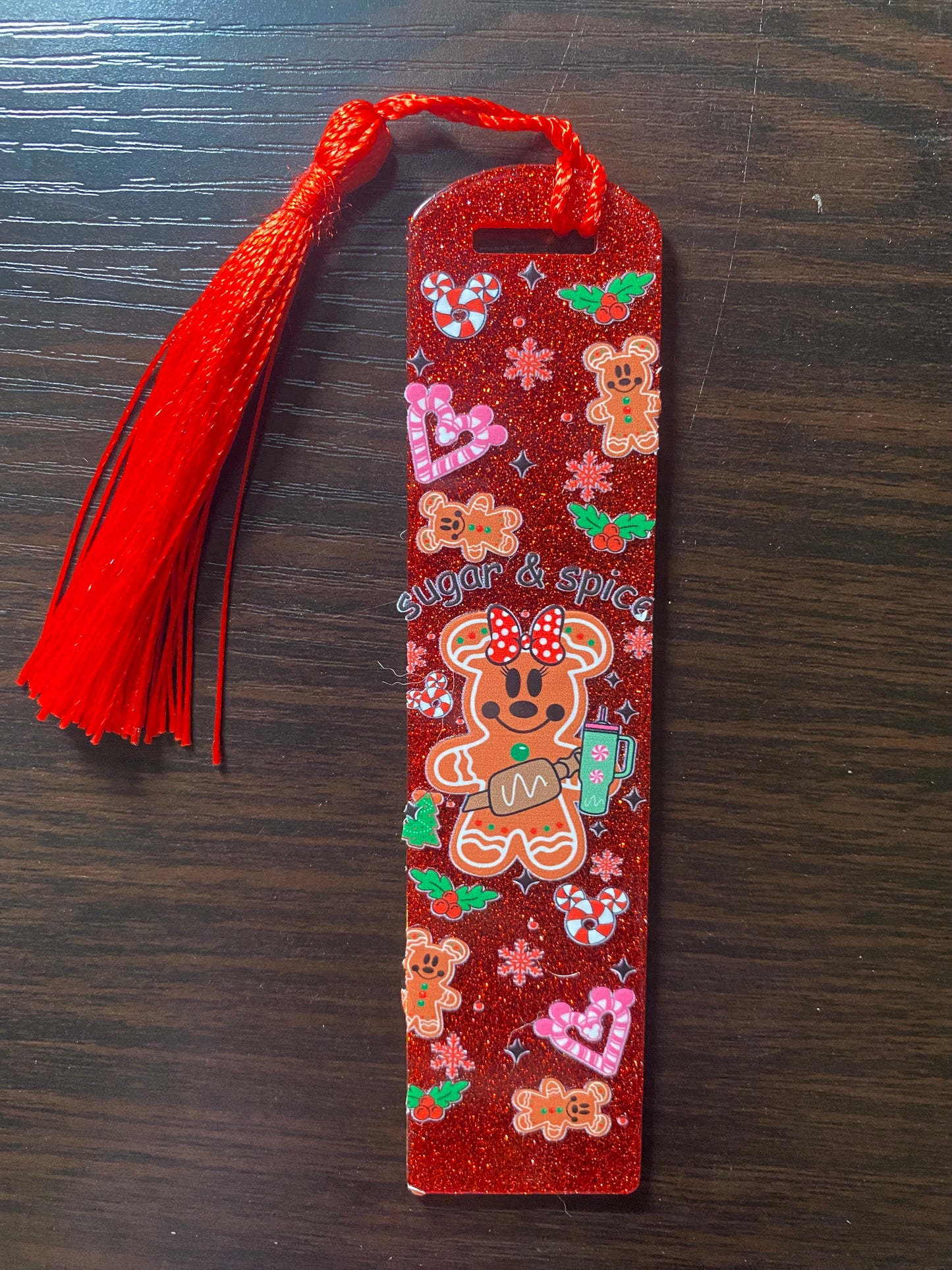 Book mark red boujee gingerbread