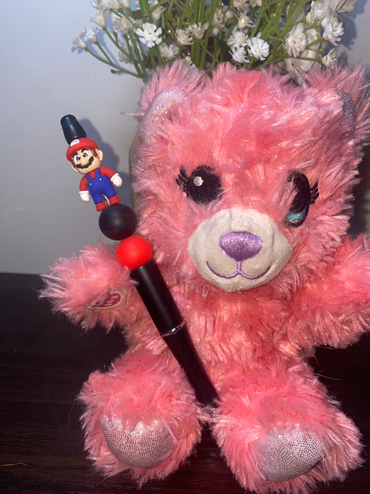 Super video game guy red guy beaded Pen