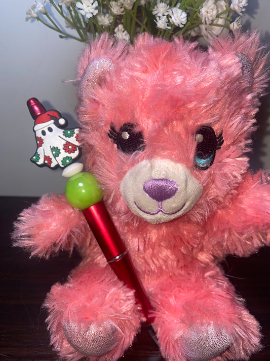 Floral flower Christmas ghost holiday beaded Pen
