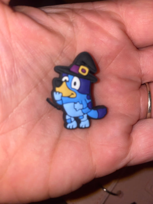 Halloween blue dog kid shoe charm