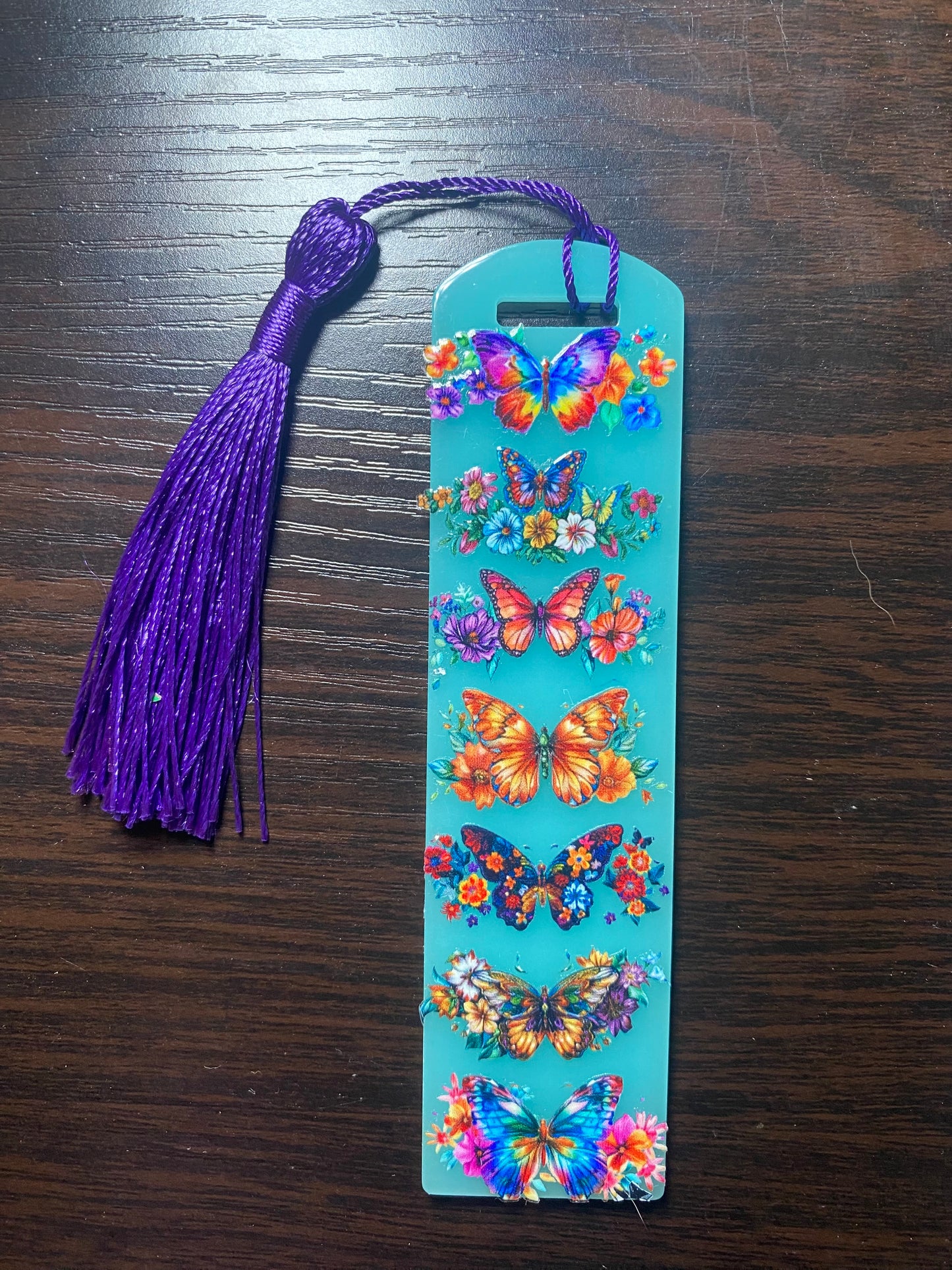 Book mark blue butterfly