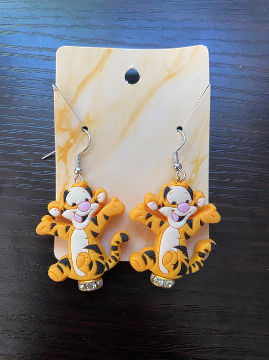 Tiger silicone ear rings