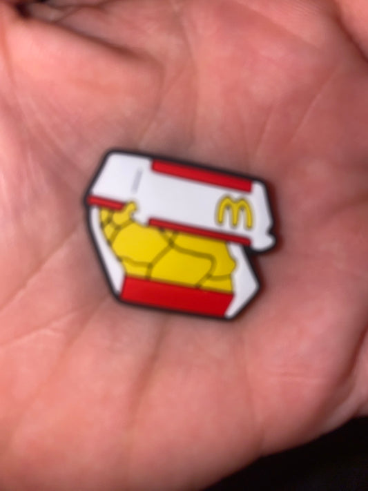 Nugget McD box shoe charm