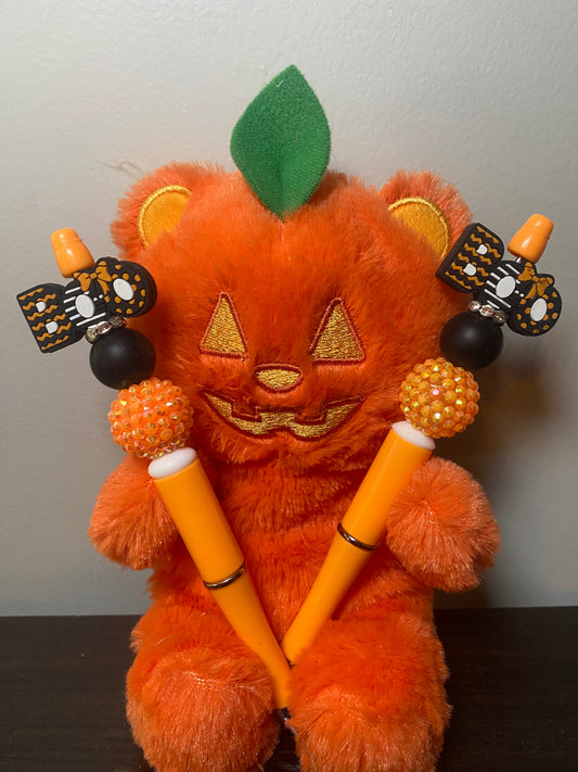 Boo spooky Halloween holiday fun twist handmade beaded pen