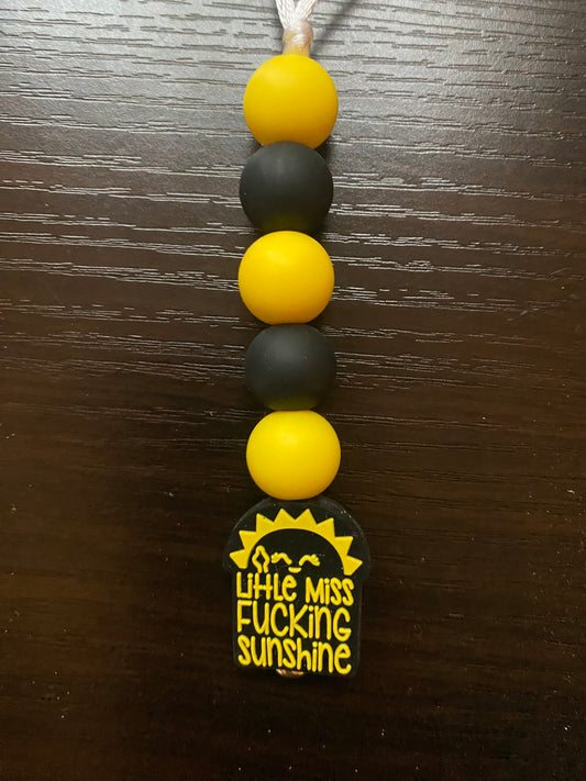 F@cking sunshine rear view mirror car charm