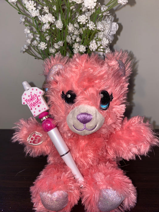 Wedding bride team pink beaded Pen