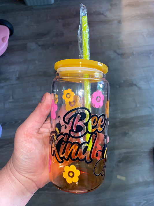 Be kind be cup glass Libby