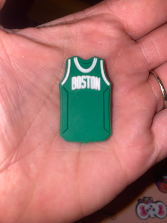 Boston sport basketball green team shoe charm